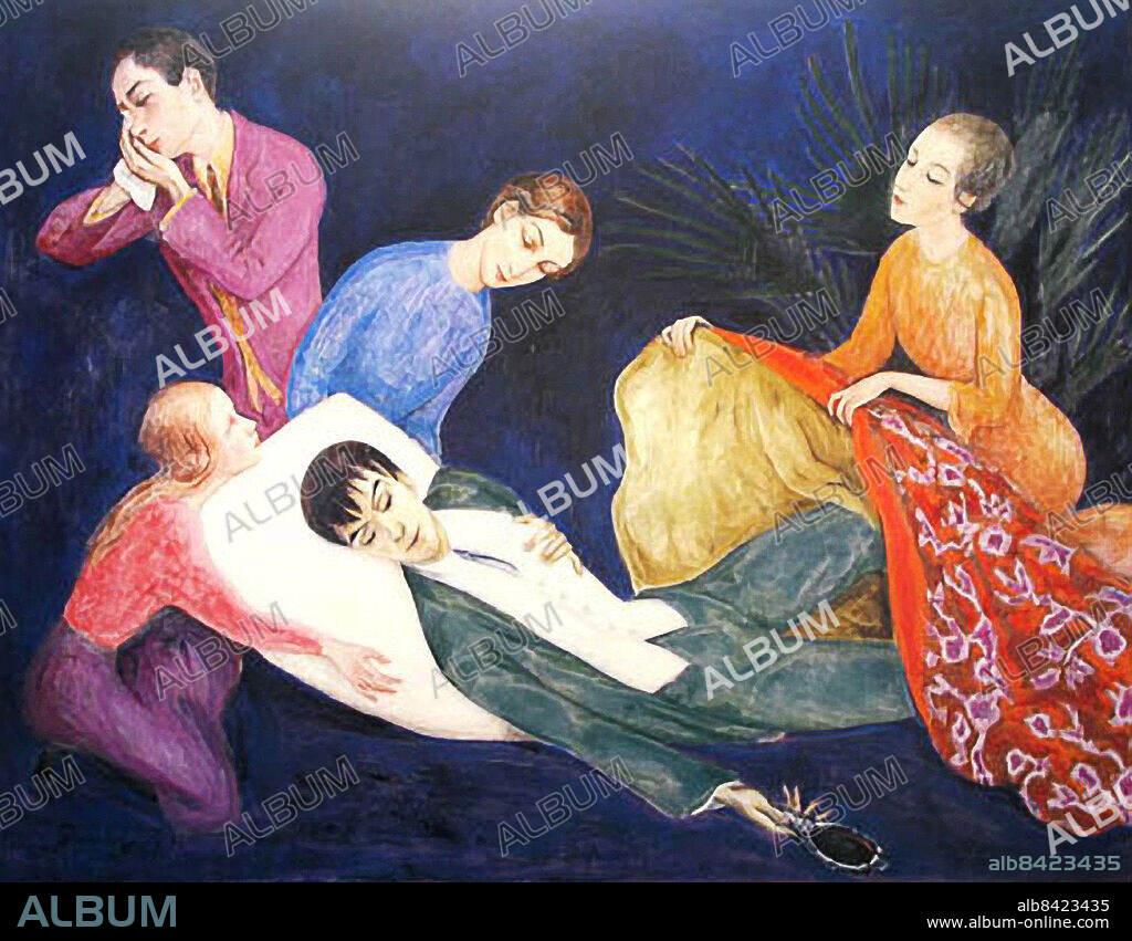 "Den döende dandyn", Nils Dardel 1918.