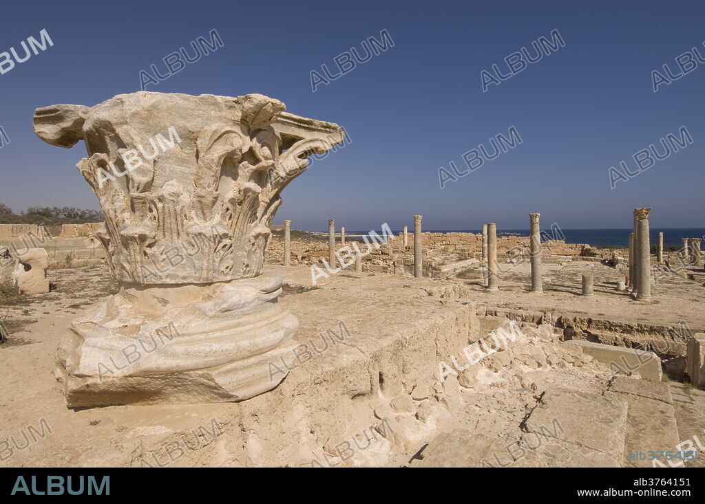 Sabratha Roman site, UNESCO World Heritage Site, Tripolitania, Libya, North Africa, Africa.