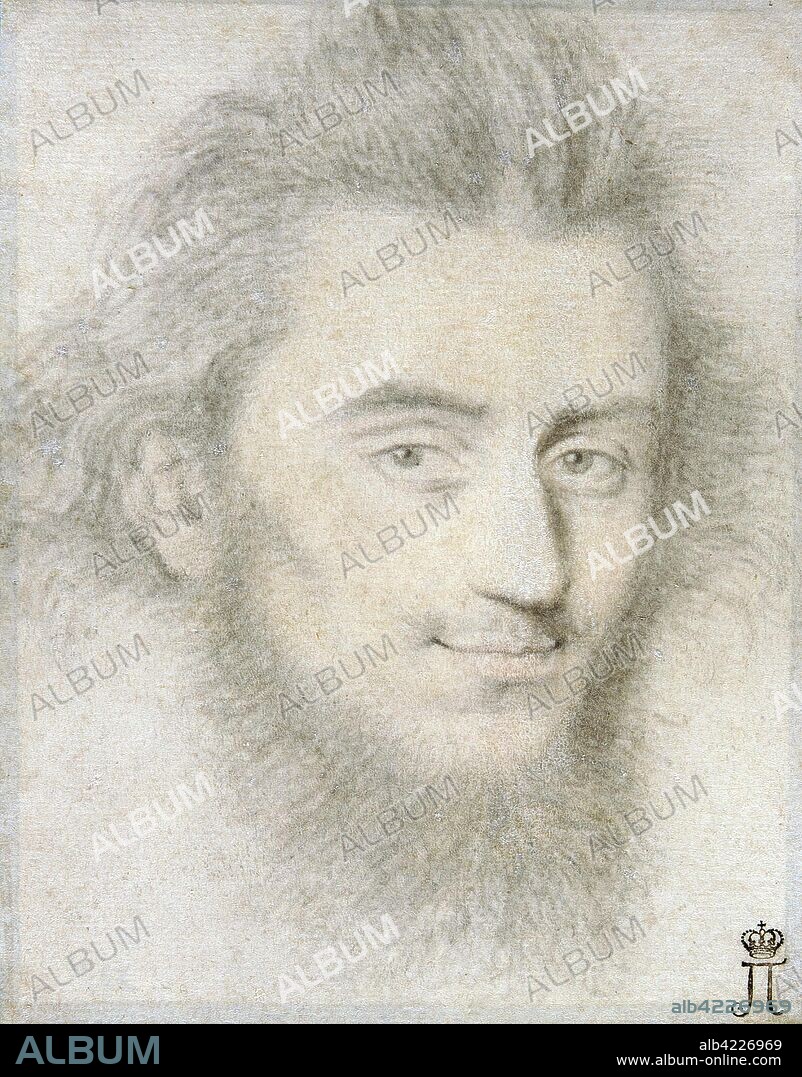 PIERRE L'AîNé DUMONSTIER. 'Portrait of a Young Man'. France, 16th century. Dimensions: 20,1x15,8 cm.