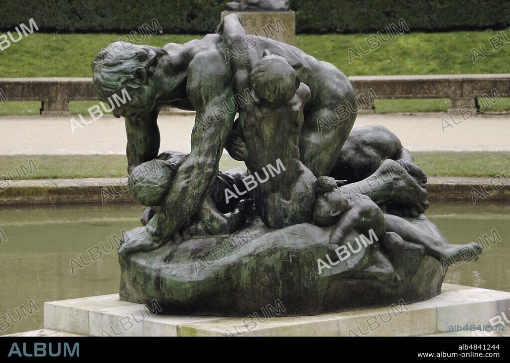 Auguste Rodin (1840-1917). Escultor francés. Ugolino y sus hijos,1901-1904. Bronce. Jardín de Esculturas. Museo Rodin. París. Francia.
