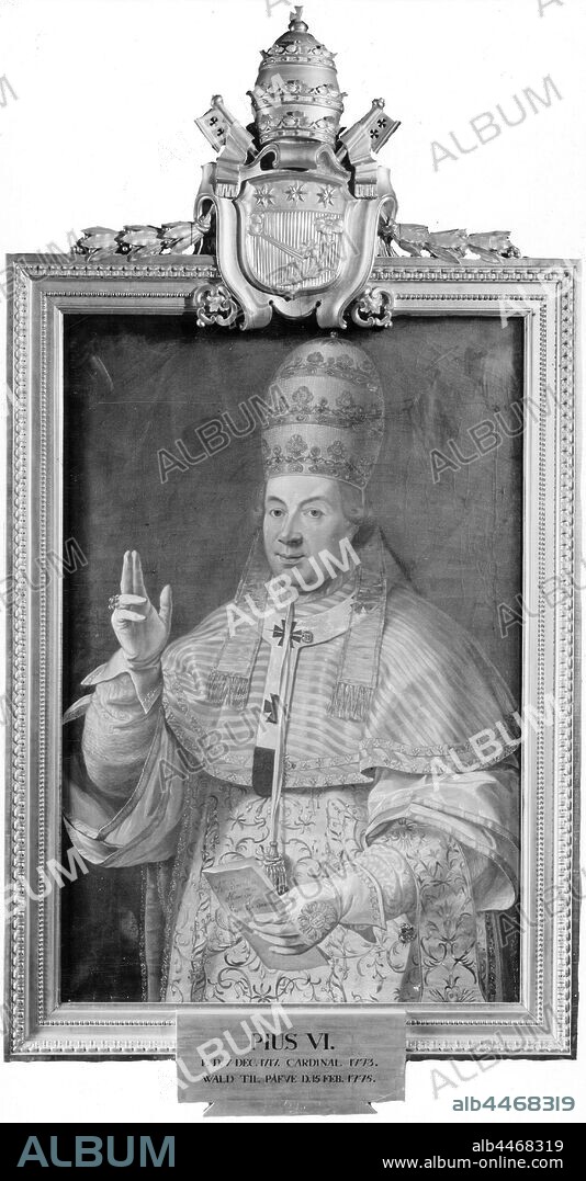 Pius VI, Pope Pius VI, 1717-1799, painting, Oil on canvas, Height, 180 cm (70.8 inches), Width, 95 cm (37.4 inches).