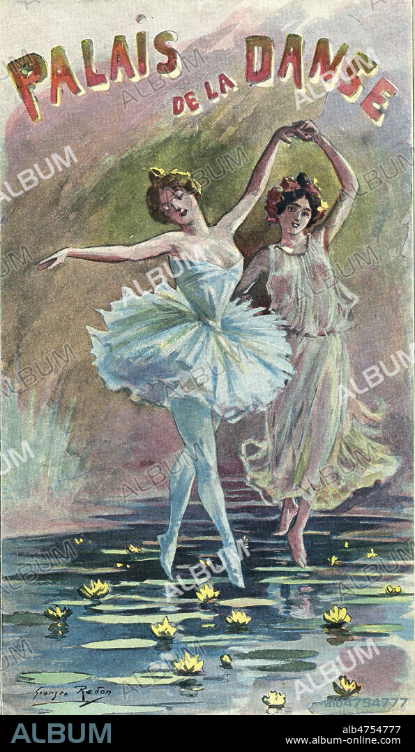 Programme du Palais de la danse de 1900. Illustration par Georges REDON (1869-1943). Credit : Collection IM/KHARBINE-TAPABOR.
