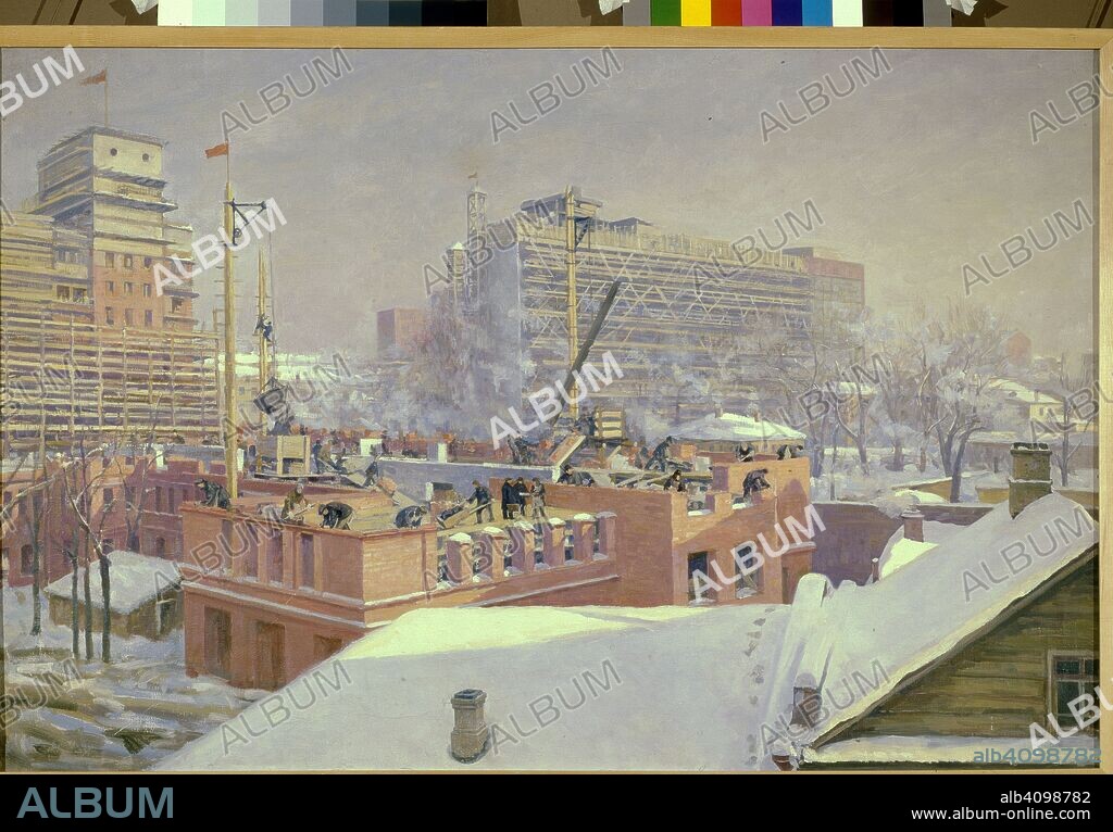 VYACHESLAV PAVLOVICH BYCHKOV. Erection of Moscow in 1933-1934.