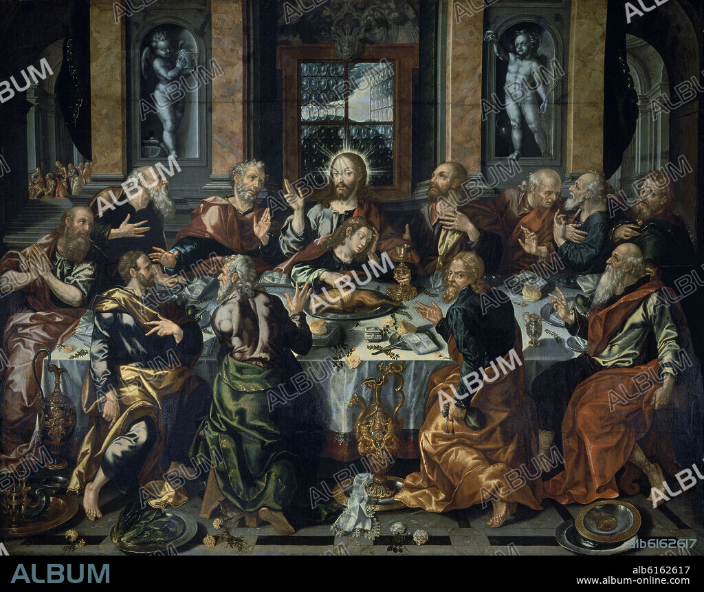 ALONSO VÁZQUEZ. ULTIMA CENA - 1588 - OLEO/LIENZO - 318 x 402 cm - PROCEDENTE DE LA CARTUJA DE SANTA MARIA DE LAS CUEVAS - MANIERISMO ESPAÑOL.