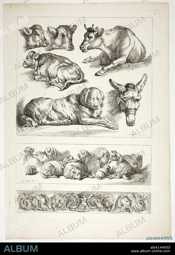 Plate Twenty of 38 from Oeuvres de J. B. Huet. Jean Baptiste Huet; French, 1745-1811. Date: 1796-1799. Dimensions: 480 × 350 mm. Etching on paper. Origin: France.
