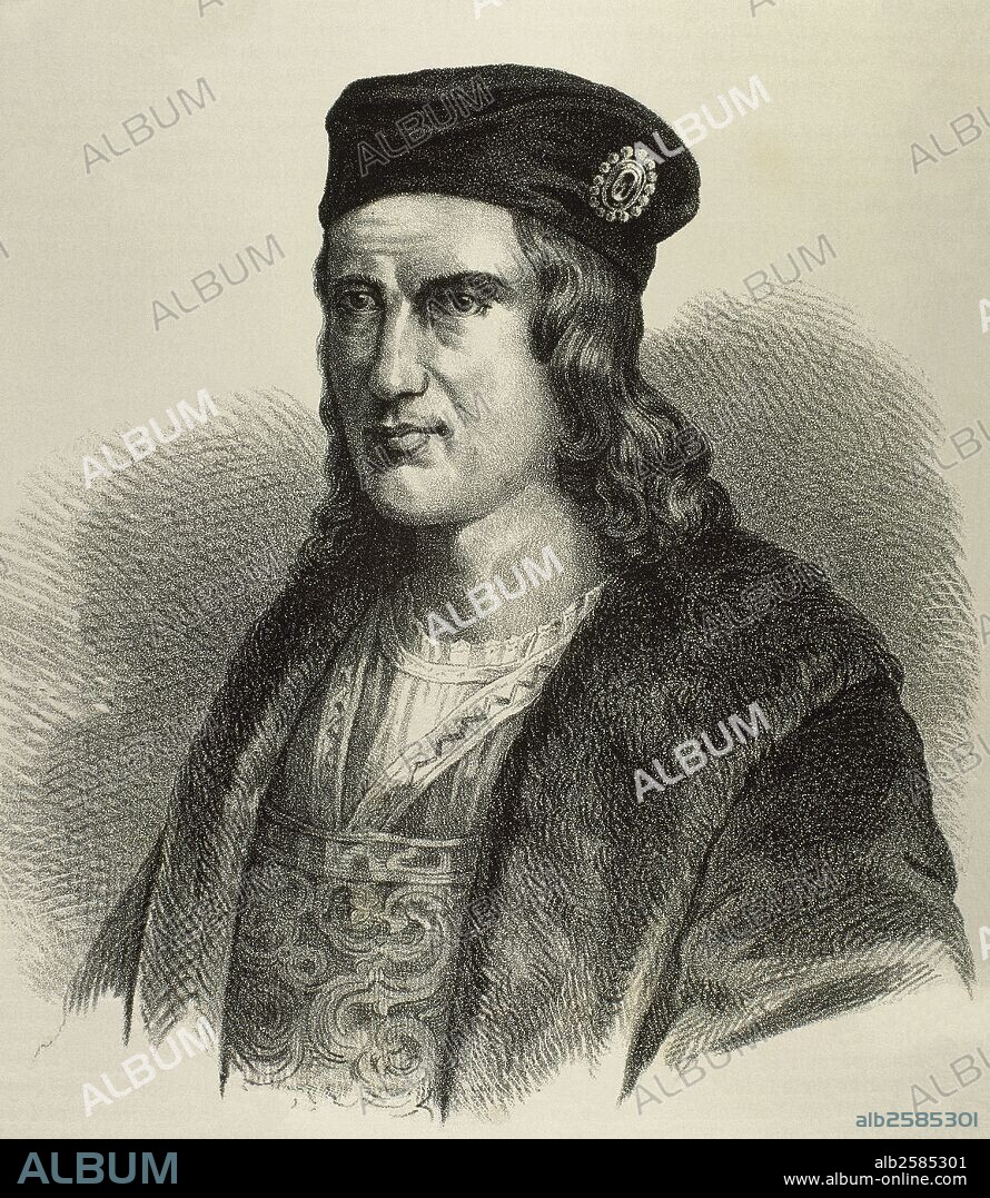 Gonzalo Fernandez de Cordoba (453-1515), The Great Captain. Spanish general who fought in Conquest of Granada and Italian Wars. Engraving. 19th century. Portrait.