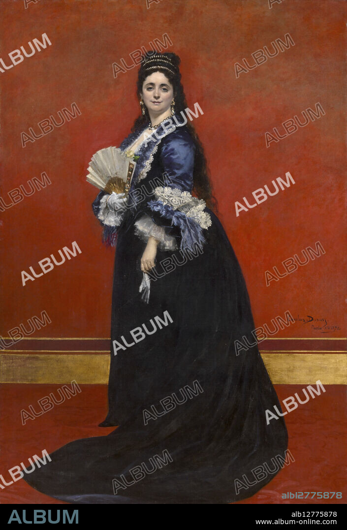CHARLES EMILE AUGUSTE CAROLUS-DURAN. Countess Rattazzi, née Maria-Laetitia Bonaparte-Wyse, 1872. Marie-Laetitia de Solms (1831-1902) was a French author and literary hostess. She was a granddaughter of Lucien Bonaparte, and great-niece of Emperor Napoleon I.