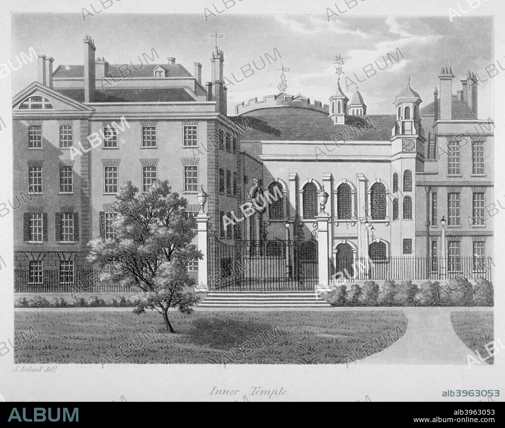 View of Inner Temple, City of London, 1800.