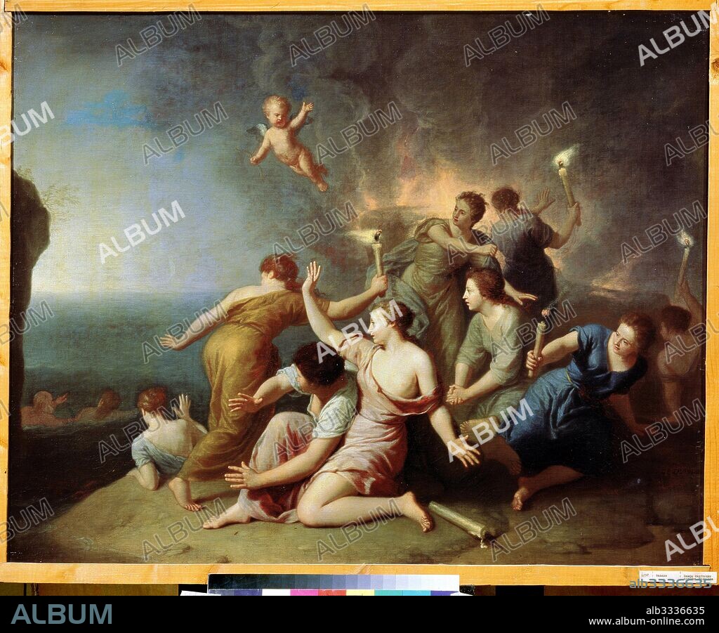 FAVANNES, HENRI ANTOINE, DE. Nymphs burning the ship of Telemachus.