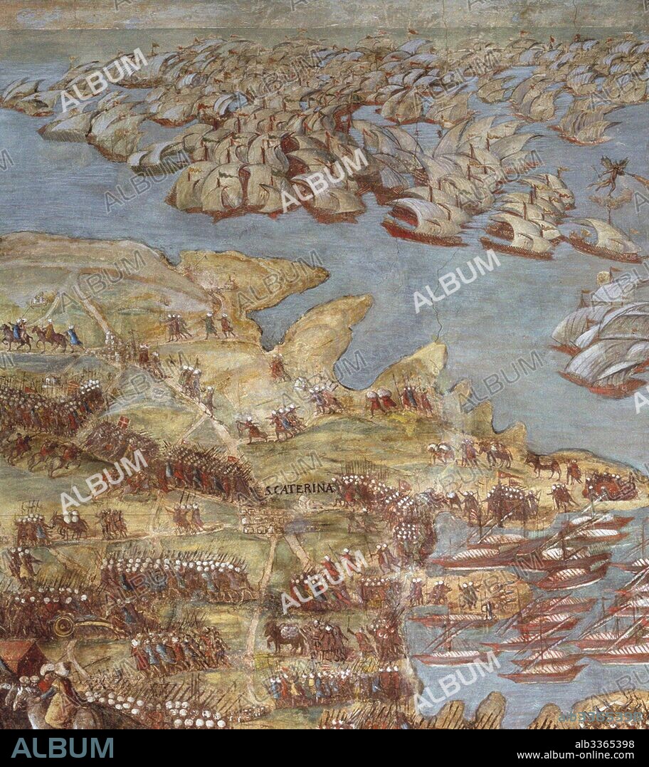MATTEO PEREZ D'ALECCIO (DA LECCE). The siege of Malta. Detail.