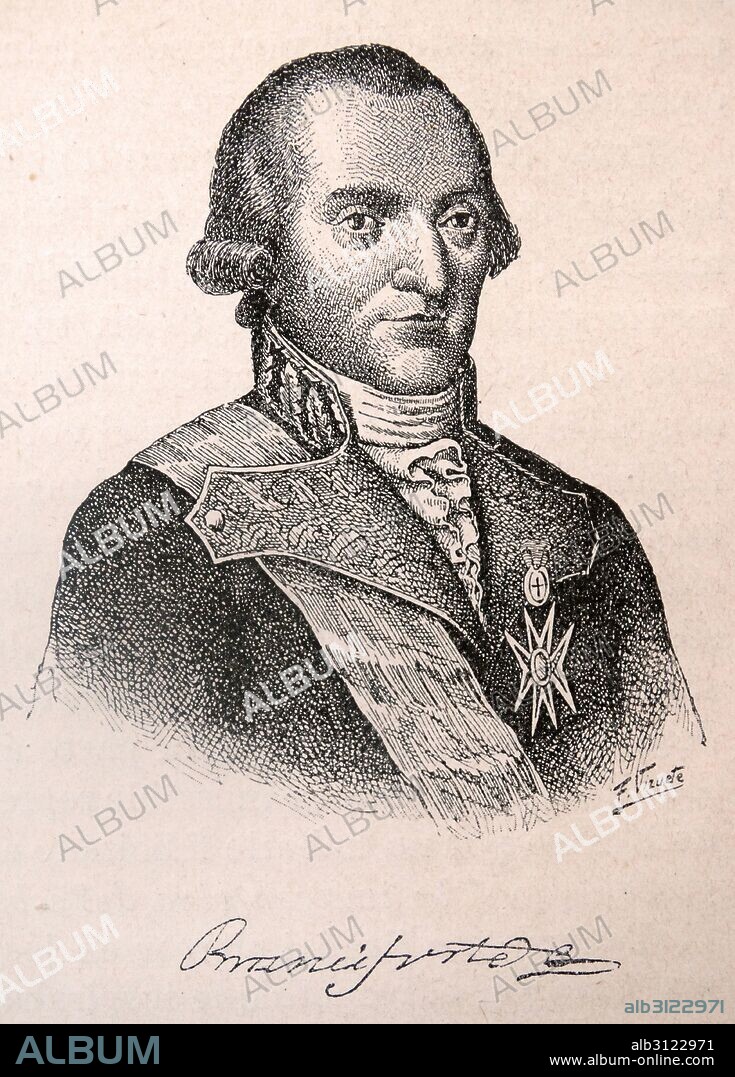 Portrait of Don Miguel de la Grúa Talamanca de Carini y Branciforte, 1st Marqués de Branciforte (1755-1812)  Spanish military officer and viceroy of New Spain. Dated 18th Century.