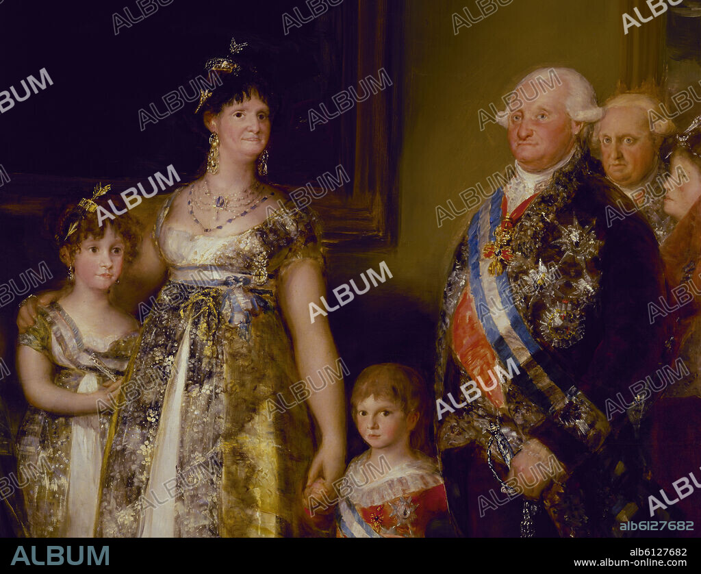 FRANCISCO GOYA Y LUCIENTES DE (1746-1828). 'The Family of Carlos IV' (detail), 1800, Oil on canvas, P00726.