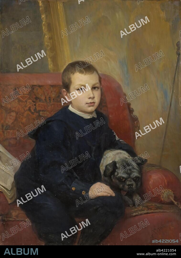 NIKOLAY KOSHELEV. 'Portrait of a Boy'. Russia, Not later 1900 (?). Dimensions: 98x71 cm.