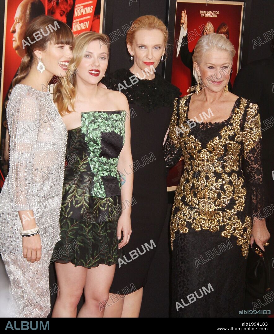 Nov. 18, 2012 - New York, New York, U.S. - Actresses JESSICA BIEL, SCARLETT JOHANSSON, TONI COLLETTE and HELEN MIRREN attend the New York premiere of 'Hitchcock' held at the Ziegfeld Theater. 18/11/2012