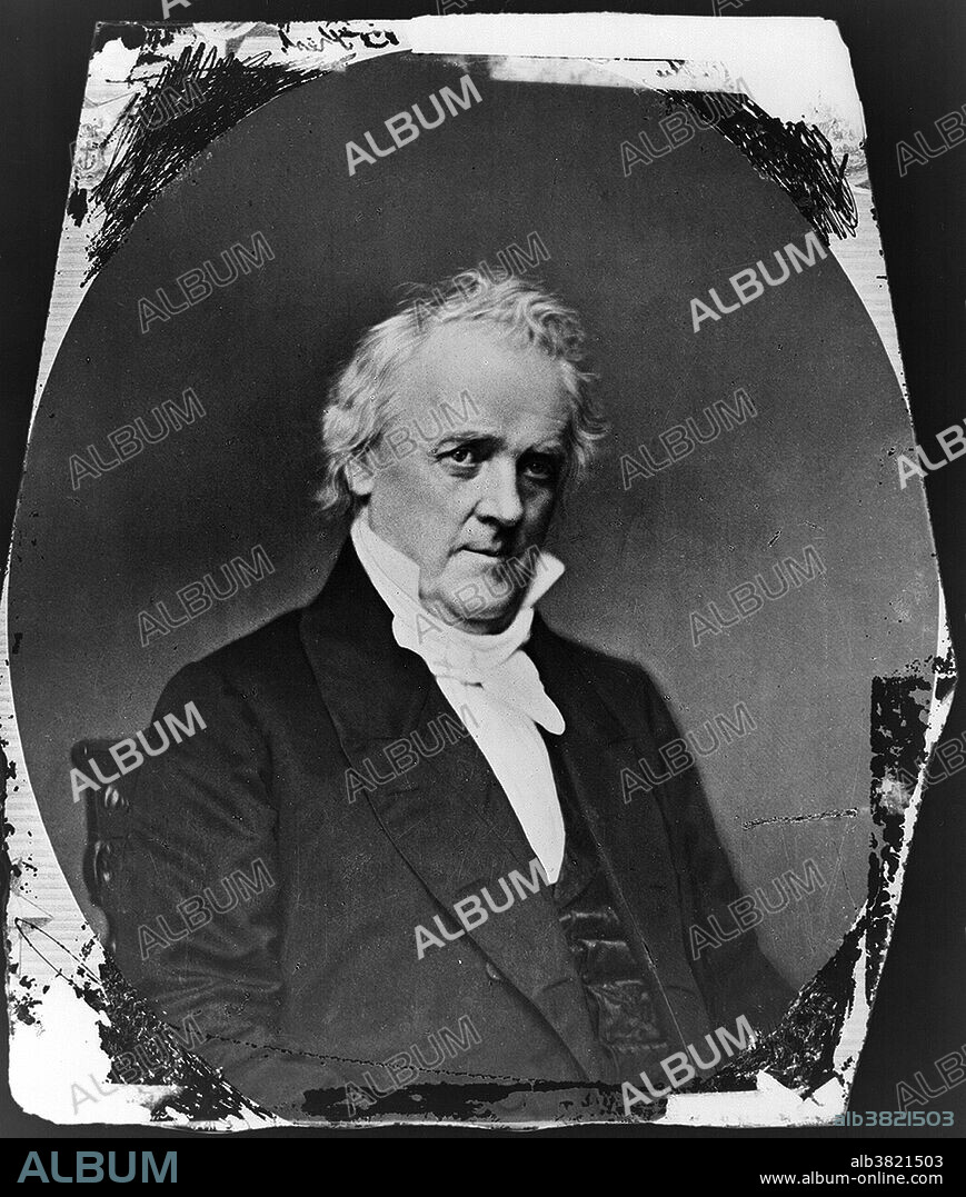 James Buchanan, Jr. (April 23, 1791 - June 1, 1868) was the 15th President of the United States (1857-1861). He is the only president who remained a lifelong bachelor, and the last president born in the 18th century. He represented Pennsylvania in the US House of Representatives and later the Senate and served as Minister to Russia under President Andrew Jackson. He was Secretary of State under President James Polk. He was nominated in the 1856 election and was viewed by many as a compromise between the two sides of the slavery question. efforts to maintain peace between the North and the South alienated both sides, and the Southern states declared their secession in the prologue to the American Civil War. Buchanan's view of record was that secession was illegal, but that going to war to stop it was also illegal. When he left office, popular opinion had turned against him. He died in 1868, from respiratory failure at the age of 77. His his inability to impose peace on sharply divided partisans on the brink of the Civil War has led to his consistent ranking by historians as one of the worst Presidents.