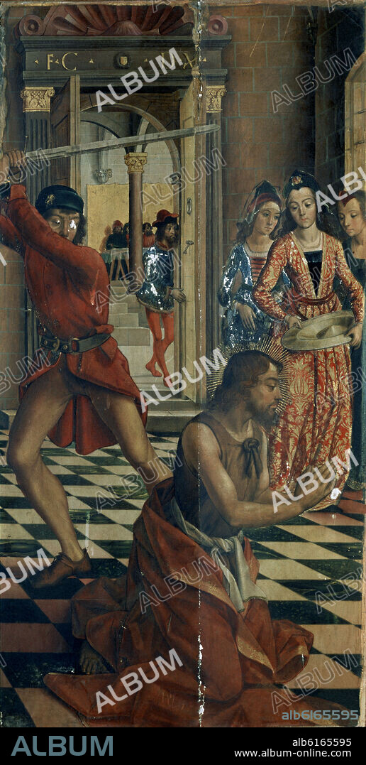 PEDRO BERRUGUETE. DEGOLLACION DE SAN JUAN BAUTISTA - SIGLO XV.