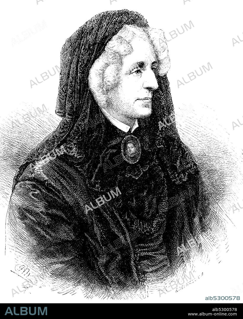 Emilie Friederike Henriette Freifrau von Gleichen-Rußwurm, 1804-1872, youngest daughter of Friedrich and Charlotte von Schiller  /   Emilie Friederike Henriette Freifrau von Gleichen-Rußwurm, 1804-1872, jüngste Tochter von Friedrich und Charlotte von Schiller.