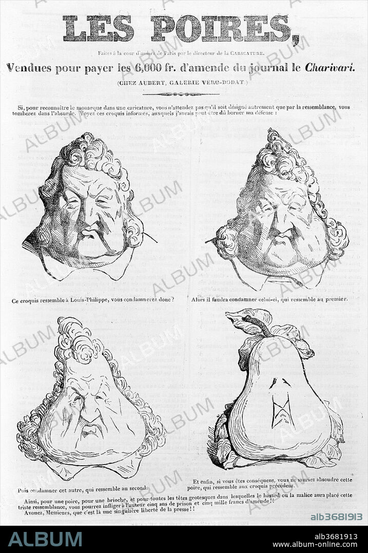 HONORE DAUMIER. Le Charivari, December 1, 1832 - May 31, 1835. Artist: Honoré Daumier (French, Marseilles 1808-1879 Valmondois); CHAM (Amédée Charles Henri, Comte de Noé) (French, Paris 1819-1879 Paris). Dimensions: 13 1/8 × 10 × 2 3/8 in. (33.3 × 25.4 × 6 cm). Founder: Journal founded by Charles Philipon (French, Lyons 1800-1862 Paris). Publisher: Aubert et Cie. Date: December 1, 1832-May 31, 1835.
Five bound volumes of Le Charivari, from 1832 to 1835. A daily satirical periodal issued in Paris between 1832 and 1937, Le Charivari began publishing caricatures satirizing daily life after the 1835 ban on political satire. Artists including Honoré Daumier and Cham contributed lithographs and wood engravings.