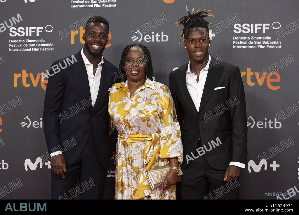 Iñaki Williams, Maria Arthuer and Nico Williams attended Opening Ceremony "Emmanuelle" during 72st San Sebastian International Film Festival at Kursaal Palace on September 20, 2024 in Donostia / San Sebastian, Spain.