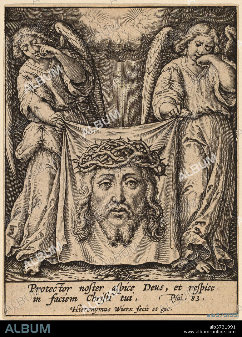 HIERONYMUS WIERIX. Protector Noster Aspice ... Medium: engraving.
