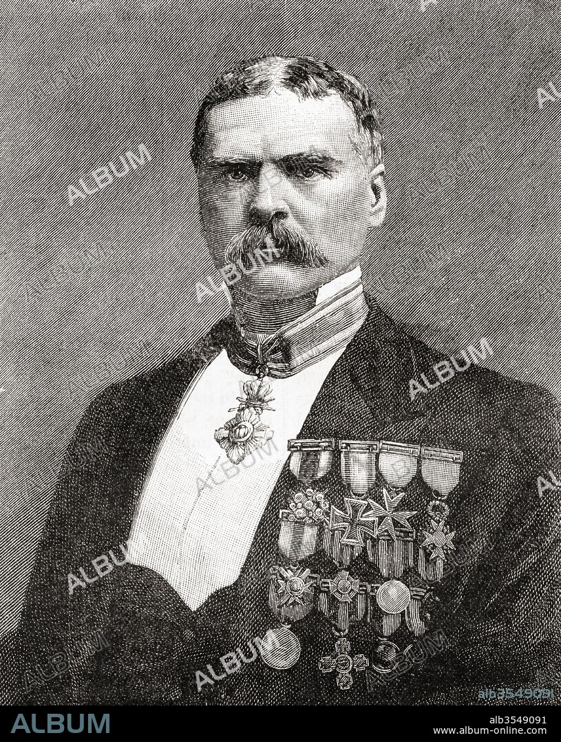 Archibald Forbes, 1838 – 1900. British war correspondent. From The Century Edition of Cassell's History of England, published c. 1900.