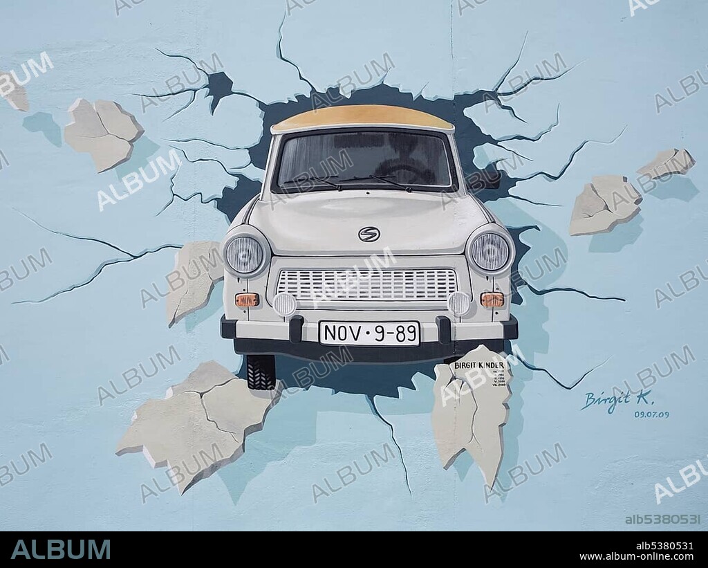 Birgit Kinder, Graffiti on Berlin Wall, East Side Gallery, Berlin, Germany, Europe.