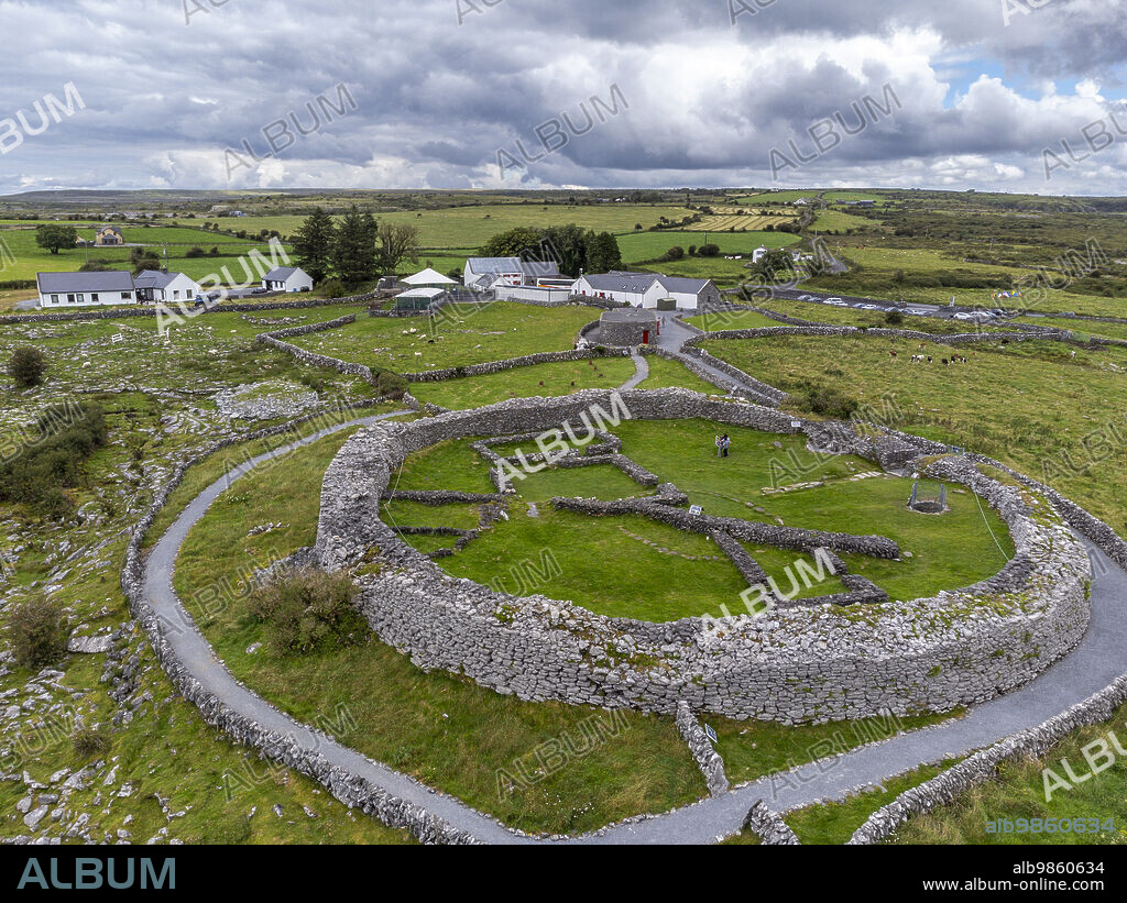 Caherconnell Fort, year 500, fortress inhabited until the end of the 16th century, The Burren, County Clare, Ireland, United Kingdom.