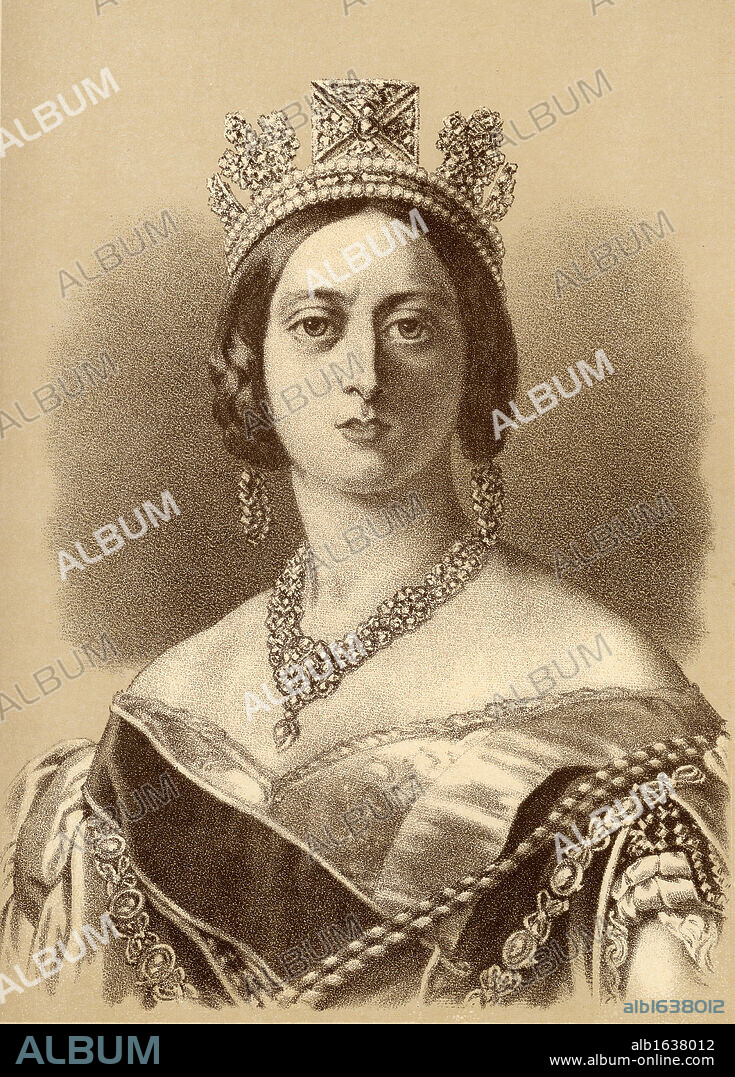 Queen Victoria,1819-1901. Princess Alexandrina Victoria of Saxe-Coburg. From the portrait by Winterhalter.