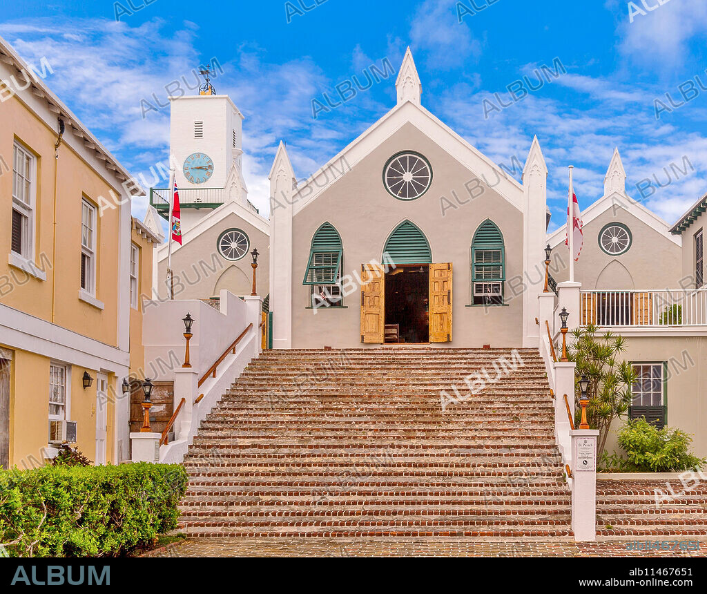 St Peter's Church, St George's, Bermuda. The oldest Anglican Church still in use outside Britain, it dates back to the C17th.