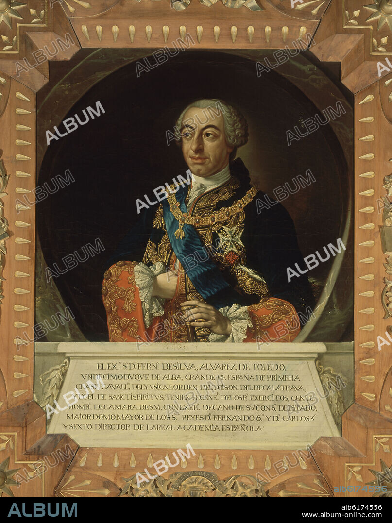 FERNANDO DE SILVA ALVAREZ DE TOLEDO (1714- 1776) XII DUQUE DE ALBA- SEXTO DIRECTOR DE LA ACADEMIA-O/L.
