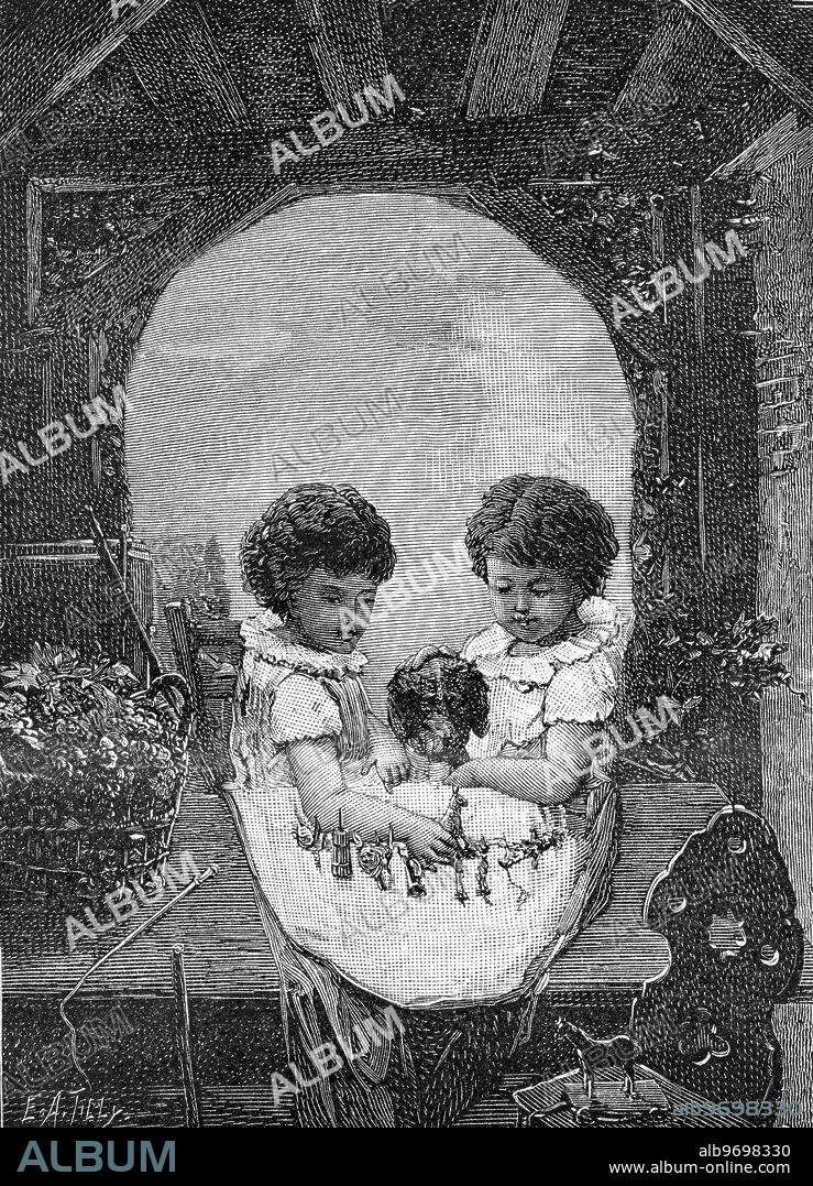 A double aspect drawing by M.de Gallieni called "Le Cholera Morbus", 1885.