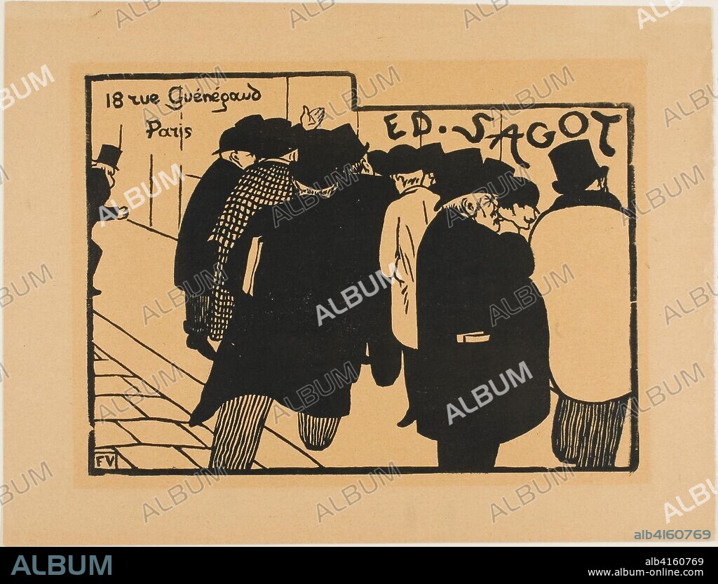 FELIX EDOUARD VALLOTTON. Print Fanciers. Félix Edouard Vallotton; French, born Switzerland, 1865-1925. Date: 1892. Dimensions: 185 × 253 mm (image); 251 × 327 mm (sheet). Woodcut in black on cream wove paper. Origin: France.