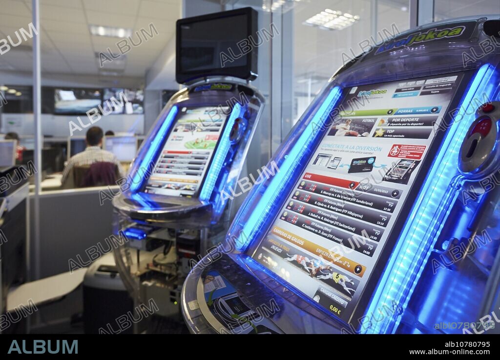 Sports Bookmaker. Betting terminals. KirolSoft. Eibar. Gipuzkoa, Basque Country, Spain.