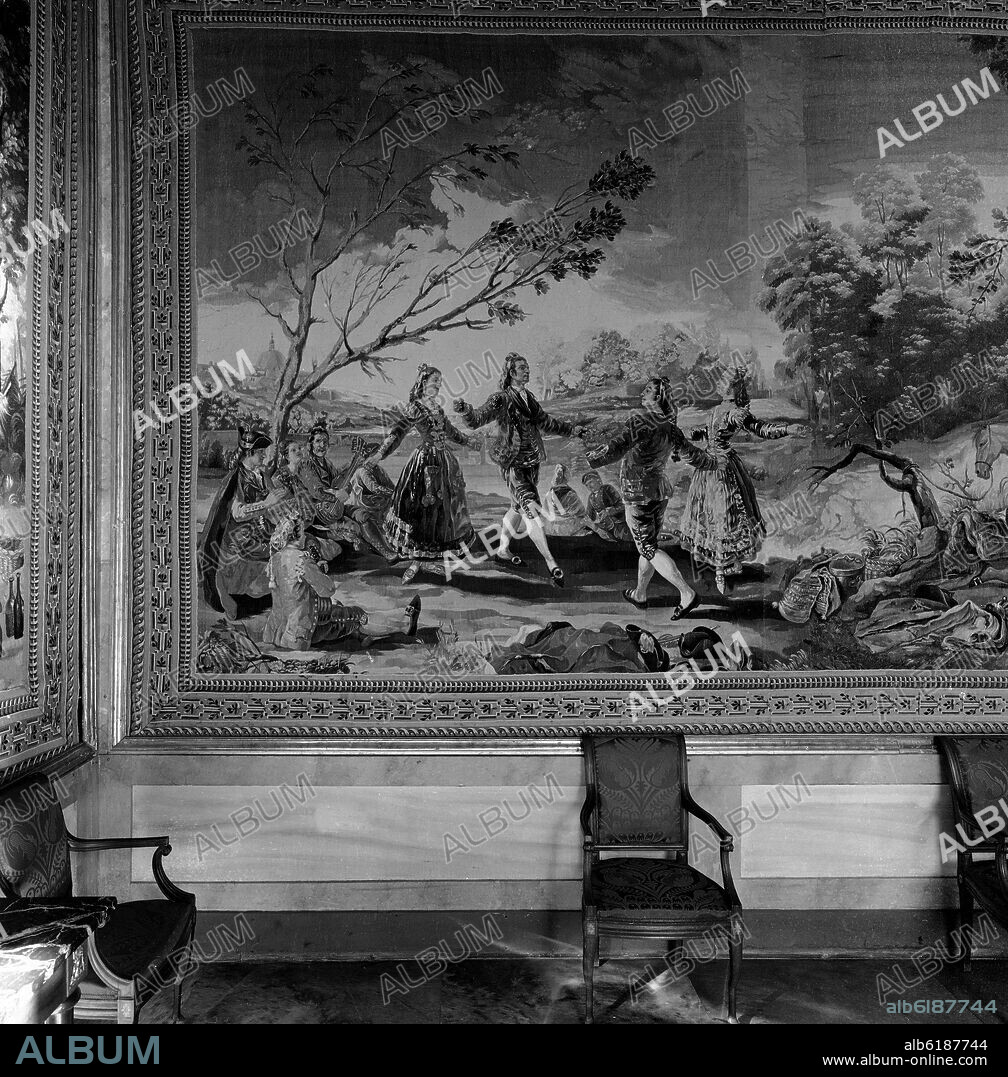 FRANCISCO DE GOYA. BAILE DE SAN ANTONIO - S XVIII - TAPIZ DE LA REAL FABRICA SITUADO EN EL COMEDOR -.
