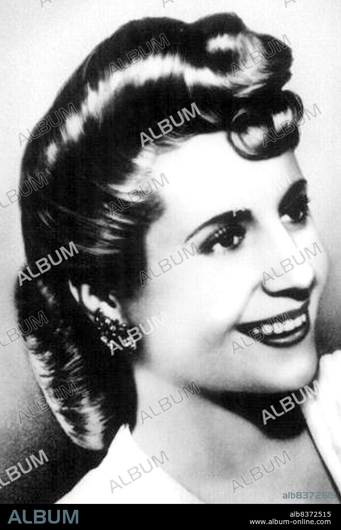 Maria Eva Duarte de Peron (7 May 1919 26 July 1952) was the second wife of Argentine President Juan Peron (18951974) and served as the First Lady of Argentina from 1946 until her death in 1952.<br/><br/>. She is usually referred to as Eva Peron, or by the affectionate Spanish language diminutive Evita.