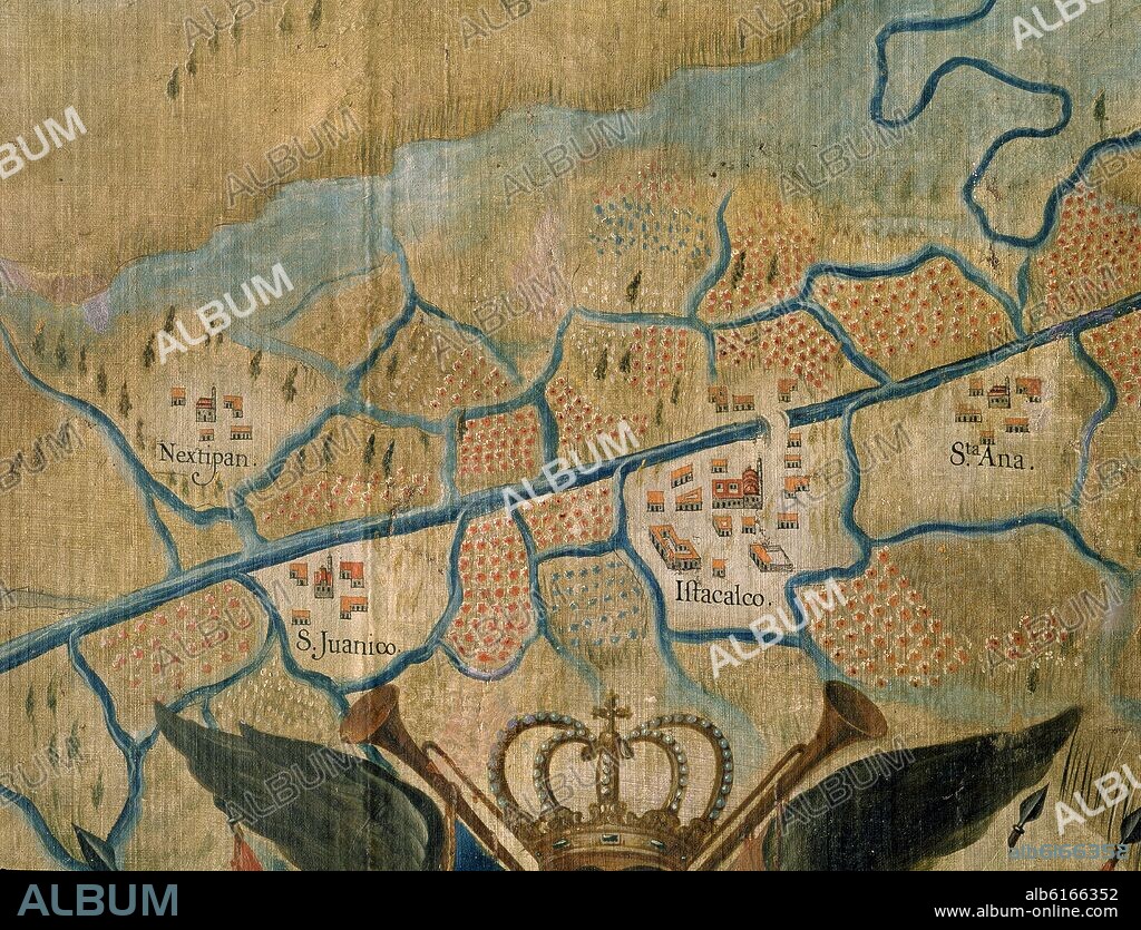 DETALLE DEL PLANO DE LA CIUDAD DE MEXICO Y SUS ALREDEDORES - 1753.