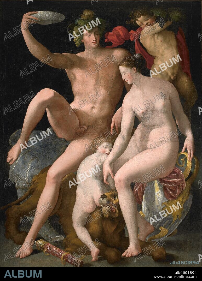 ROSSO FIORENTINO. Bacchus, Venus and Cupid.