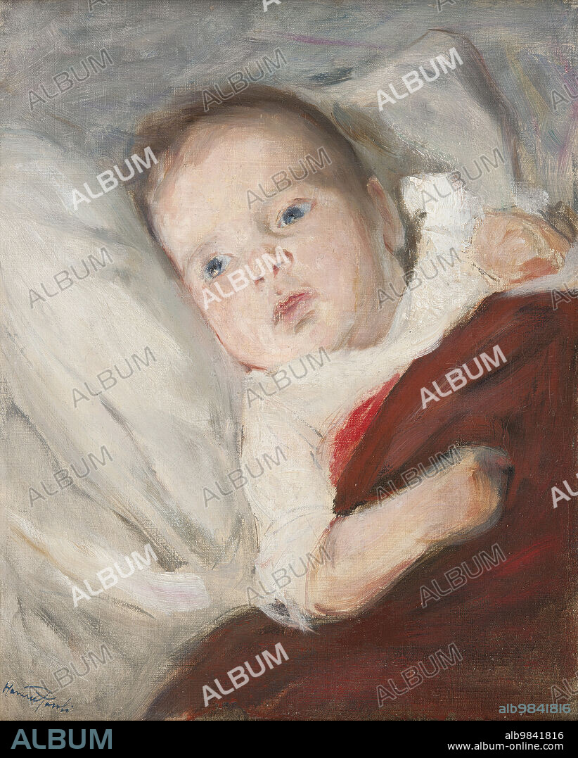 HANNA PAULI. The Artist’s son Göran, 3 months, discovers the candle flame for the first time, 1891.