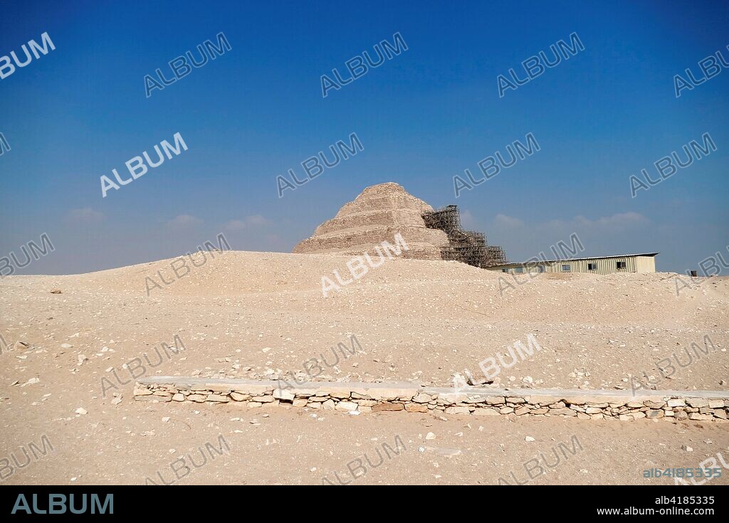 Step Pyramid of Djoser. at Saqqara. Egypt. Saqqara was an ancient burial ground in Egypt. serving as the necropolis for the Ancient Egyptian capital. Memphis. Djoser was the first or second king of the 3rd Dynasty (ca. 2667 to 2648 BC) of the Egyptian Old Kingdom (ca. 2686 to 2125 BC).