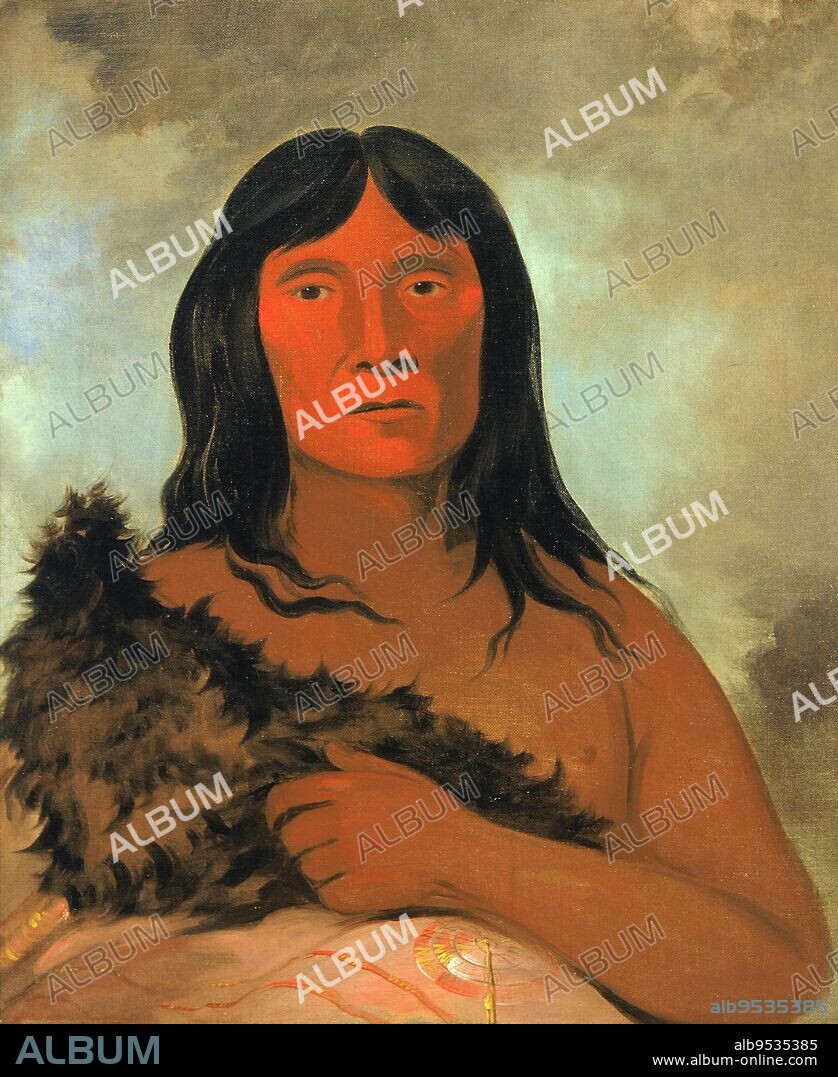 GEORGE CATLIN. Kay-ée-qua-da-kúm-ee-gísh-kum, He Who Tries the Ground with His Foot. oil on canvas. Date: 1836.