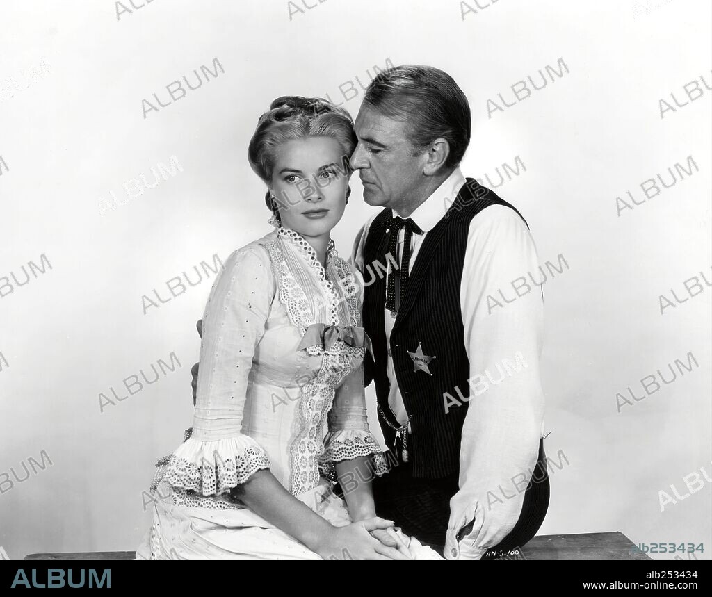 GARY COOPER und GRACE KELLY in HIGH NOON, 1952, unter der Regie von FRED ZINNEMANN. Copyright STANLEY KRAMER CO./UNITED ARTISTS.