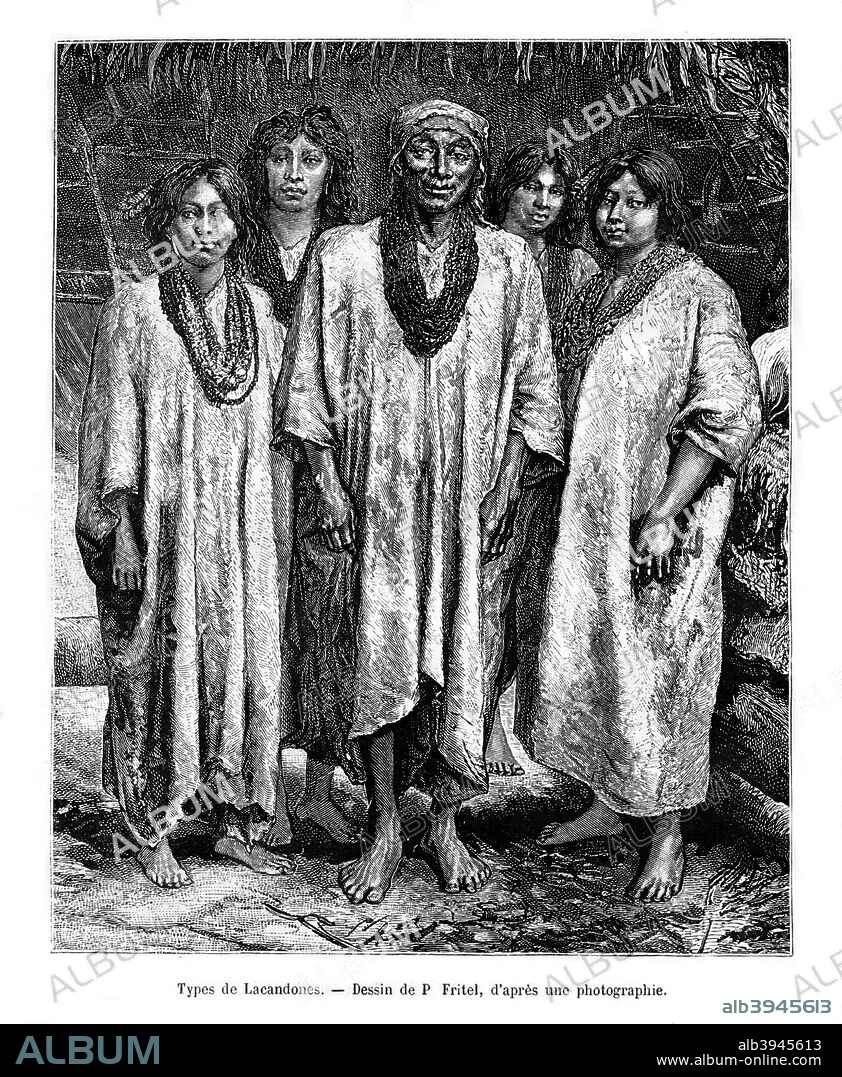 Lacandon people, 19th century. The Lacandones of southern Mexico are one of the indigenous Native American Maya peoples.