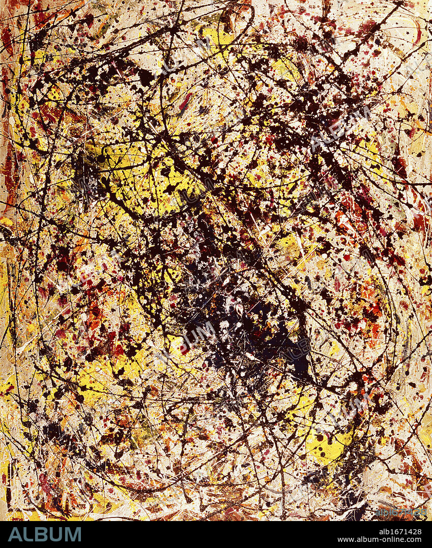 Reflection of Big Dipper by Jackson Pollock, Oil on canvas, 1946, 1912-1956, Holland, Amsterdam, Stedelijk Museum.