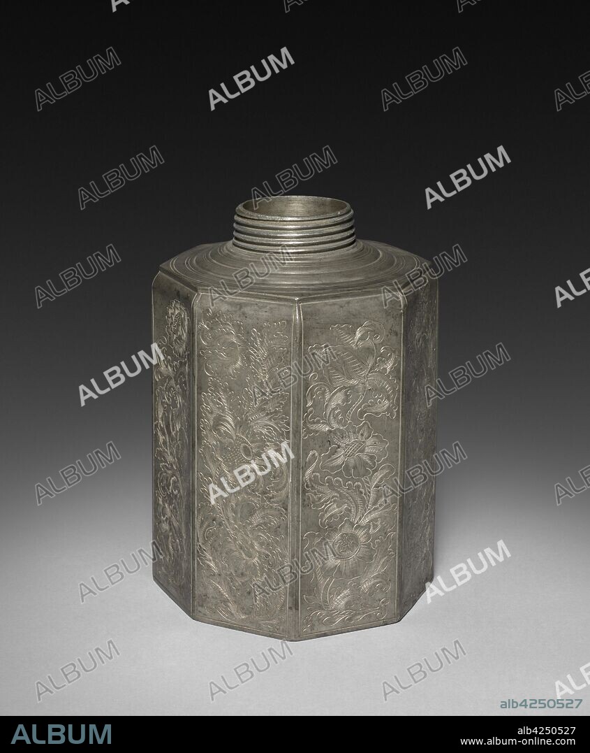 Cannister, 1715. Johann Melchoir Warner (German). Pewter; overall: 33 cm (13 in.).