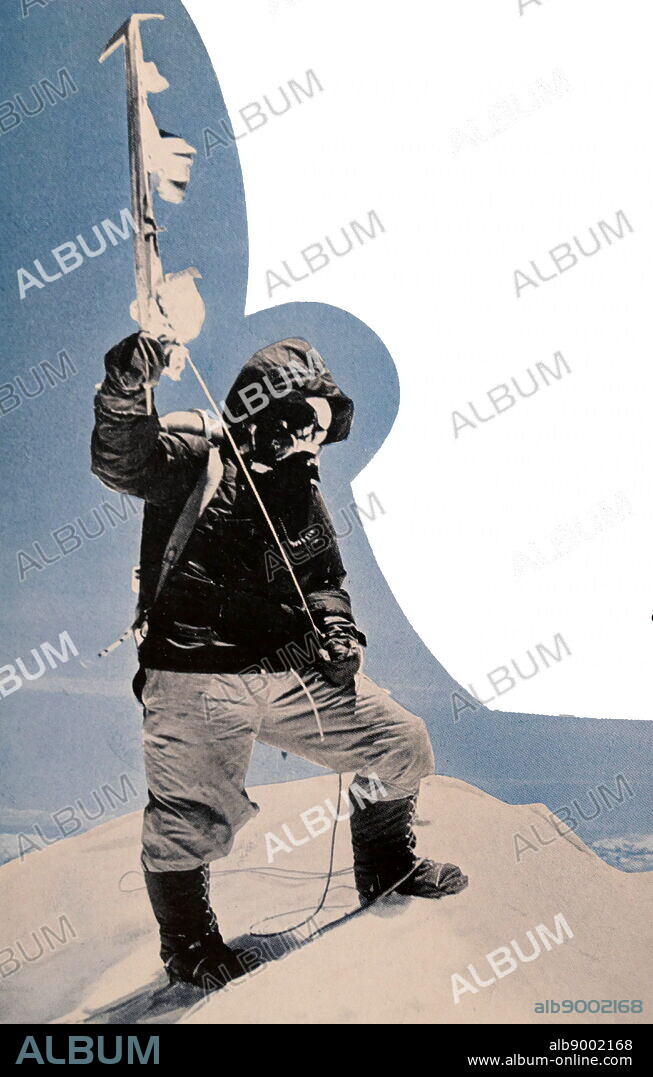 Tenzing Norgay (1914 -1986), referred to as Sherpa Tenzing, a Nepali-Indian Sherpa mountaineer. He was one of the first two individuals known to reach the summit of Mount Everest, which he accomplished with Edmund Hillary on 29 May 1953.