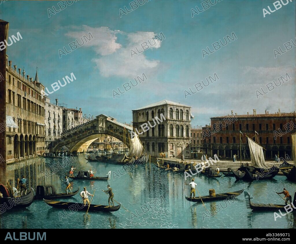 CANALETTO. The Rialto Bridge.