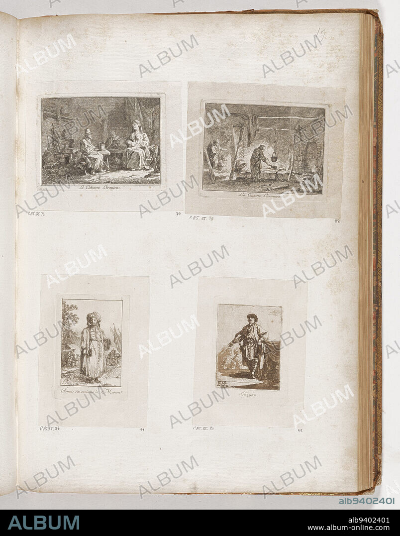 The Livonian Kitchen, c. 1765, Jean-Baptiste Le Prince, French, 1734 - 1781, 3 13/16 x 5 3/8 in. (9.68 x 13.65 cm) (image)4 1/4 x 5 3/4 in. (10.8 x 14.61 cm) (plate)5 3/4 x 7 in. (14.61 x 17.78 cm) (sheet), Etching, France, 18th century.
