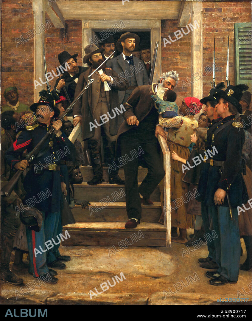 THOMAS HOVENDEN. The Last Moments of John Brown. Date/Period: Ca. 1884. Painting. Oil on canvas. Height: 117.2 cm (46.1 in); Width: 96.8 cm (38.1 in).