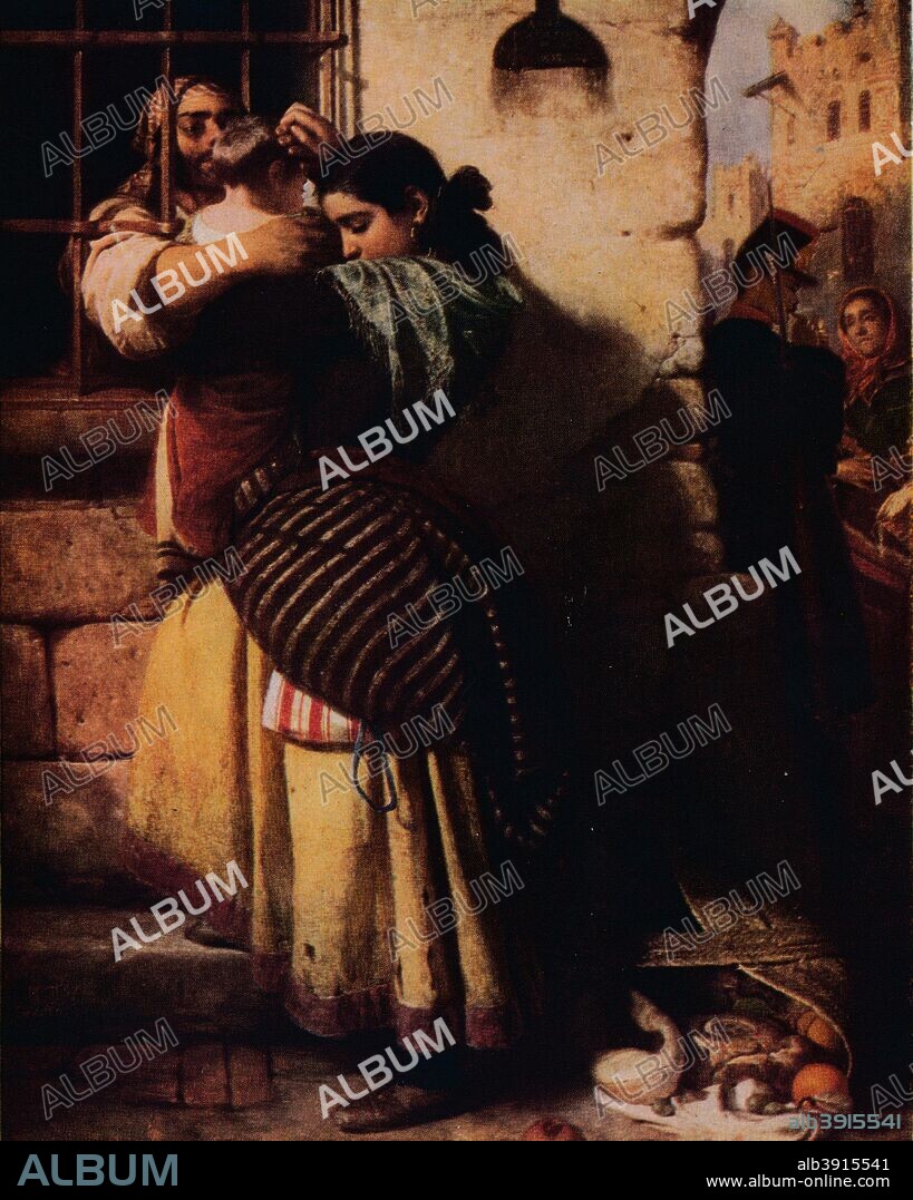 'The Prison Window', 1857, (1917). Painting held at the Tate, London. From Bibby's Annual 1917, [J. Bibby & Sons, Liverpool, 1917].