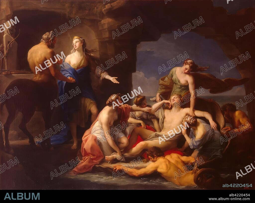 POMPEO GIROLAMO BATONI. 'Thetis Takes Achilles from the Centaur Chiron'. Italy, 1768-1770. Dimensions: 226,5x297,5 cm.